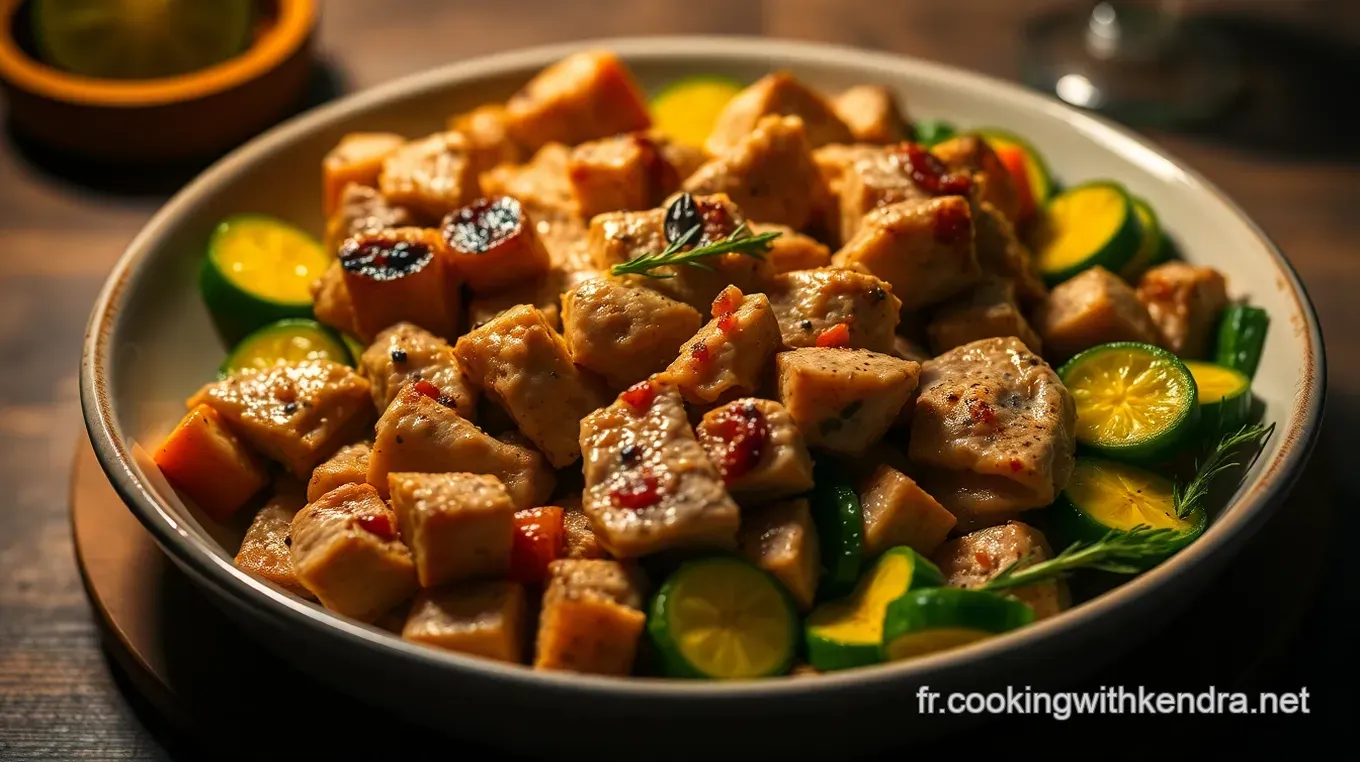 Poulet Sauté aux Courgettes : Mon Secret pour un Dîner Healthy et Savoureux Poulet Sauté aux Courgettes et Herbes Fraîches