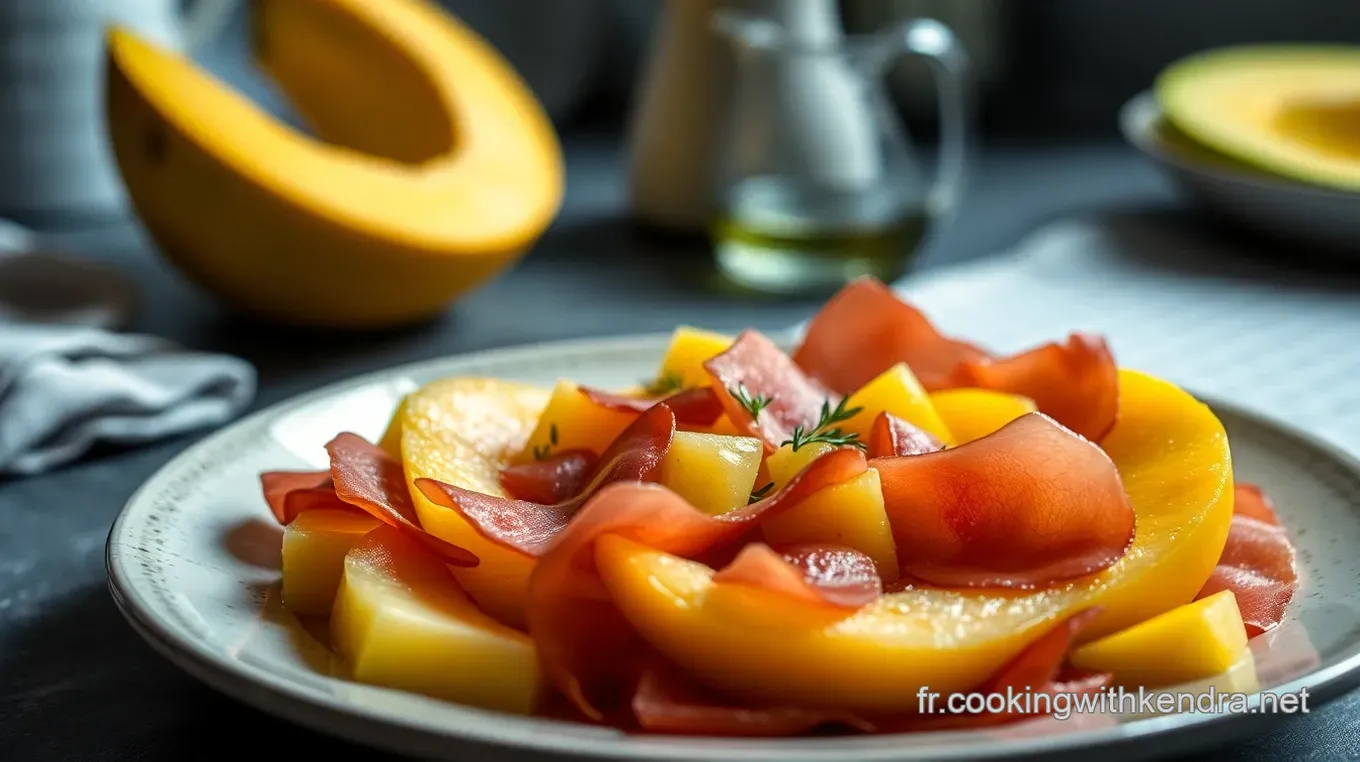 Jambon Cru Melon Présentation: Une Alliance Parfaite pour l' Été Recette de Jambon Cru et Melon: Présentation Élégante