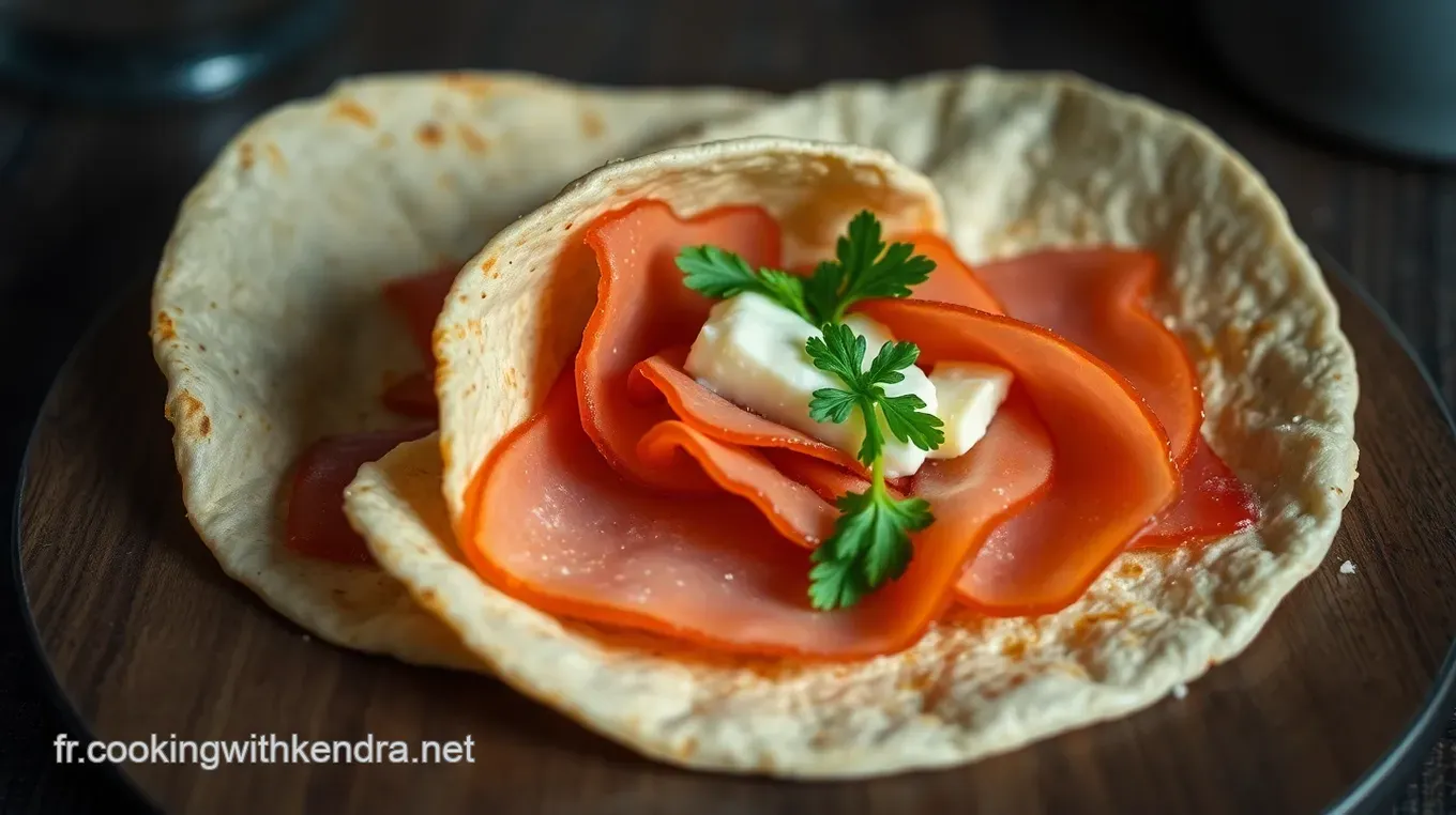 Recette Wrap Jambon: Un Délice Simple et Savoureux à Essayer Wrap au Jambon et Fromage Frais