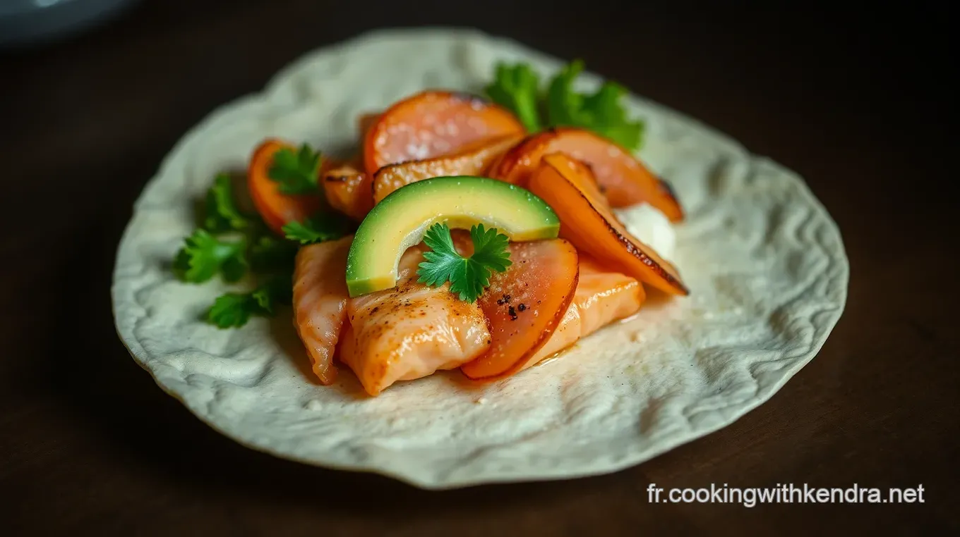 Wrap au saumon fumé : Recette Facile pour une Entrée Élégante Wrap au saumon fumé avocat et fromage frais : fraîcheur et élégance en toute simplicité
