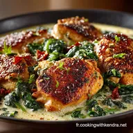 Blancs de Poulet &agrave; la Toscane Sauce cr&eacute;meuse Parmesan et &Eacute;pinards