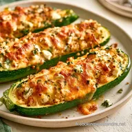 Courgettes Farcies V&eacute;g&eacute;tariennes et Feta