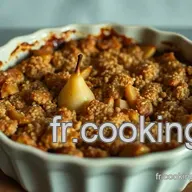 Recette de Crumble aux Poires Caram&eacute;lis&eacute;es - Un D&eacute;lice &Eacute;l&eacute;gant &agrave; Partager