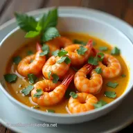 Curry de Crevettes Cr&eacute;meux au Lait de Coco Recette Express