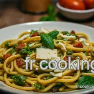 Fusili al Pesto Classique : Un D&eacute;lice de Cuisine M&eacute;diterran&eacute;enne