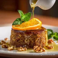 G&acirc;teau aux noix et &agrave; lorange Moelleux garanti gr&acirc;ce au sirop dimbibage