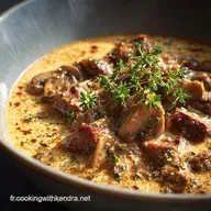 Goulash aux champignons Recette velout&eacute;e et r&eacute;confortante