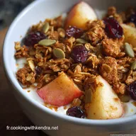 Granola maison aux pommes r&ocirc;ties et vanille Recette croustillante facile
