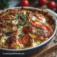 Recette Gratin de Tomates et Pommes de Terre &agrave; la Mozzarella Facile