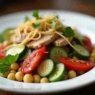 La Meilleure Salade Prot&eacute;in&eacute;e au Poulet Pois Chiche