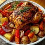 Menu Poulet et L&eacute;gumes: Crispy Baked for 4