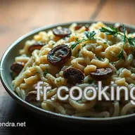 Recette Orzotto cr&eacute;meux aux champignons et herbes fra&icirc;ches