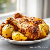 Pilons De Poulet Et Pommes De Terre R&ocirc;ties Pour 4 Portions