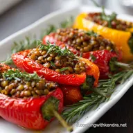 Poivrons pointus farcis aux lentilles rouges : recette v&eacute;g&eacute;tarienne facile