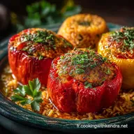 Poivrons Farcis au Riz Rouge Cuisine M&eacute;diterran&eacute;enne Facile