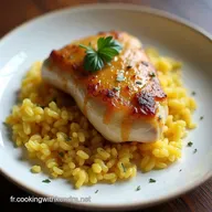 Poulet au Miel et &agrave; la Moutarde avec Riz Recette Facile et Chic