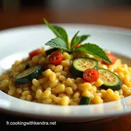 Risotto aux Courgettes et Chorizo Mon Secret Ensoleill&eacute;