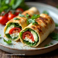 Rouleaux de Wrap V&eacute;g&eacute;tariens Roquette Piquante Tomates Confites