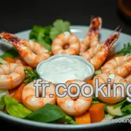 Salade de Crevettes au Tzatziki : Un Avant-Go&ucirc;t de l'&Eacute;t&eacute; !