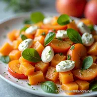 Salade de Past&egrave;que Nectarines Ch&egrave;vre L&Eacute;t&eacute; en Bouche