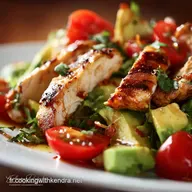 Salade de Poulet Grill&eacute; et Avocat Recette Fra&icirc;cheur Vinaigrette Miel