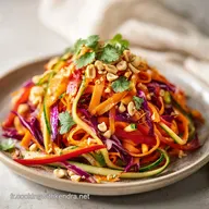 Salade Tha&iuml; aux Cacahu&egrave;tes : Recette Croquante en 25 Minutes
