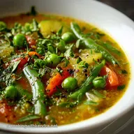 Soupe D&eacute;tox de L&eacute;gumes L&Eacute;lixir Vert et &Eacute;pic&eacute; qui R&eacute;conforte