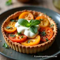 Recette Tarte aux L&eacute;gumes du Soleil et Ch&egrave;vre Frais Facile