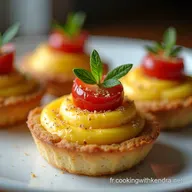 Tartelettes de Fromage Cottage Riches en Prot&eacute;ines P&acirc;te Fine et Garniture Herbac&eacute;e