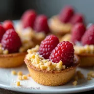 Tartelettes aux Framboises Sans P&acirc;te Croustillantes et Express