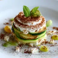 Tiramisu Sal&eacute; aux Courgettes Feta Citron Vert Anet Entr&eacute;e fra&icirc;che