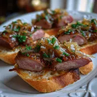 Recette De Toasts Au Confit D Oignon Et Magret : Croustillant