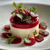 Verrine de betterave rouge et St Moret &agrave; la ciboulette