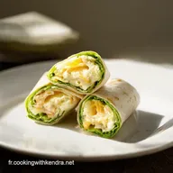 Wraps au fromage frais concombre Mon d&eacute;jeuner parisien facile
