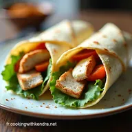 Wraps L&eacute;gers au Poulet Fromage Blanc D&icirc;ner Facile