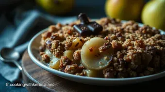 Crèmeux crumble poire chocolat : mon dessert réconfortant préféré recipe card