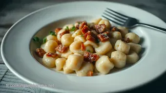 Gnocchi à la Carbonara : Un Délice Italienne à la Maison recipe card