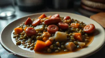 Lentilles Saucisses Savoureuses à la Française : Un Plat Réconfortant Facile recipe card
