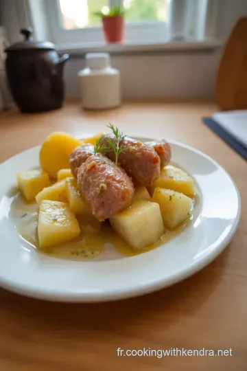 Boudin blanc aux pommes fondantes à la normande steps