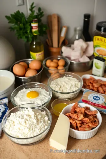 Cake Salé aux Lardons et Fromage : Le Mariage Gourmand à Partager ingredients