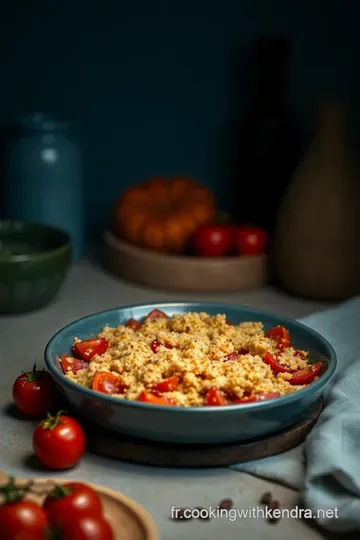 Crumble à la Tomate presentation
