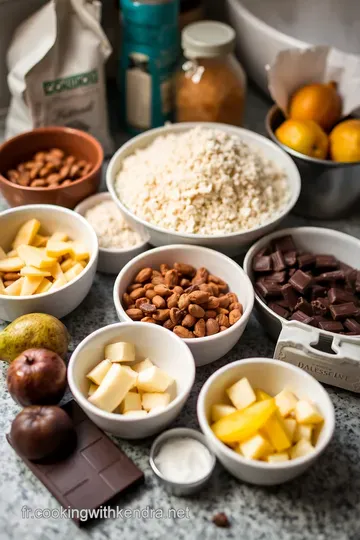 Crumble Doux aux Poires et Chocolat Noir ingredients