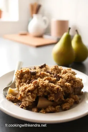 Crumble Doux aux Poires et Chocolat Noir steps