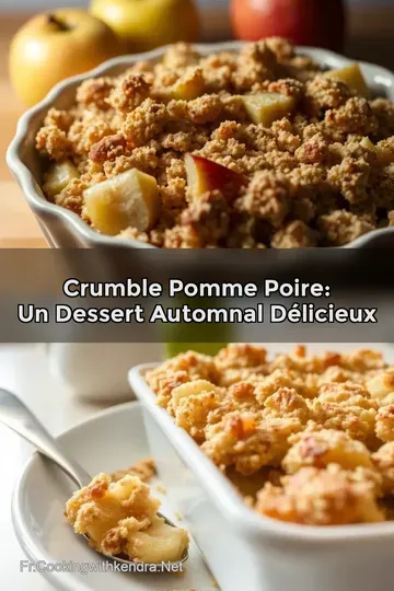 Crumble Pomme Poire: Un Dessert Automnal Délicieux
