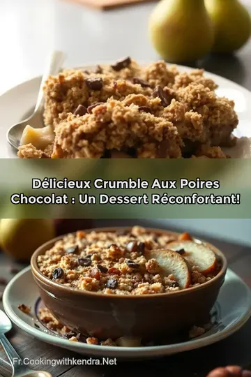 Délicieux Crumble aux Poires Chocolat : Un Dessert Réconfortant!