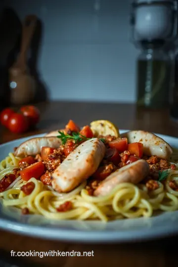 Dos de Cabillaud au Chorizo : Un Plat Méditerranéen Délicieux presentation