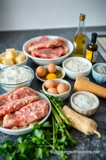 Escalope Milanese et son Accompagnement Savoureux ingredients