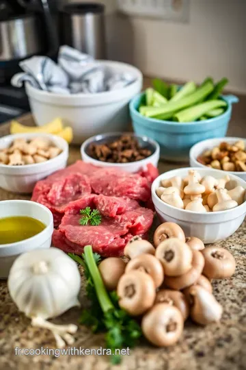 Filet de Mignon de Veau à la Crème et aux Champignons ingredients