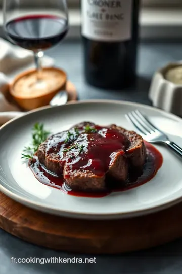 Filet Mignon à la Sauce au Vin Rouge presentation