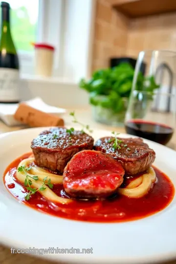 Filet Mignon à la Sauce au Vin Rouge steps